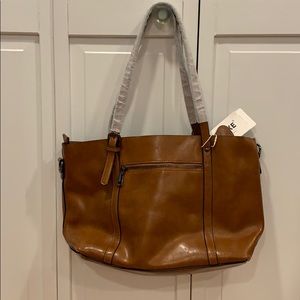 NWT brown leather handbag - small tote